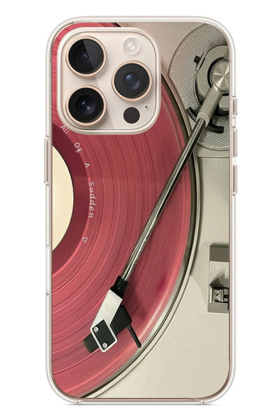 Le Balvo iPhone 16 Pro Uyumlu Pembe Plak Baskılı Silikon Kılıf