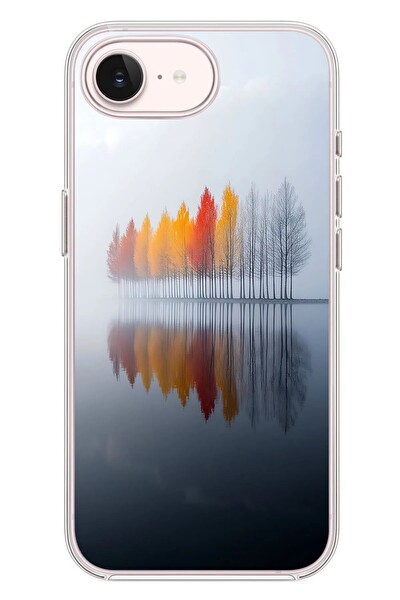 Le Balvo iPhone 17e Uyumlu Sonbahar Zamanı Baskılı Silikon Kılıf