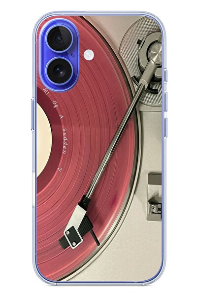 Le Balvo iPhone 16 Uyumlu Pembe Plak Baskılı Silikon Kılıf