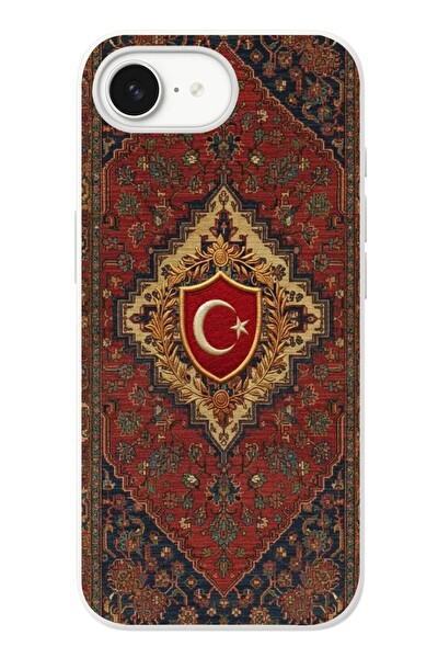 Le Balvo iPhone 16e Uyumlu Türkiye Bayraklı Halı Baskılı Silikon Kılıf