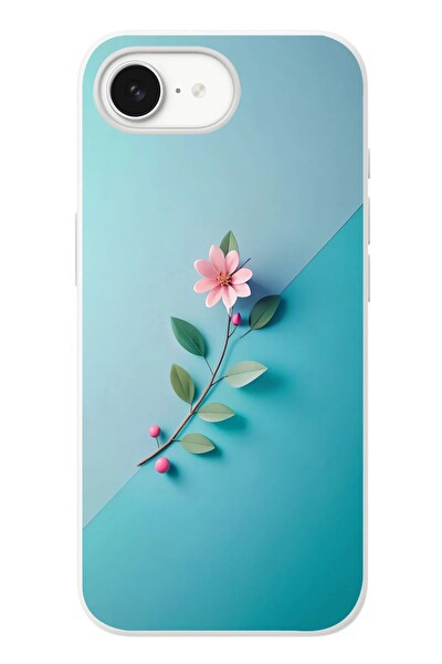 Le Balvo iPhone 16e Uyumlu Çiçeğin Pembesi Baskılı Silikon Kılıf