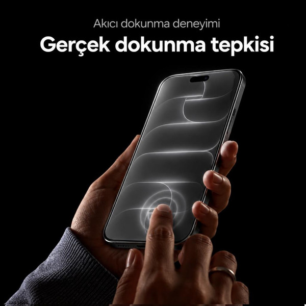 Engo Apple iPhone 18 Pro İle Uyumlu Ekran Koruyucu A3714 Nano Parlak 9H Kırılmaz Esnek Cam Çizilmeye Dayanıklı Şeffaf