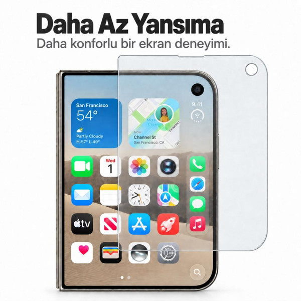 Engo Apple iPhone Duo İle Uyumlu Dış Mat Ekran Koruyucu 5.4