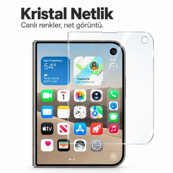 Engo Apple iPhone Duo İle Uyumlu Dış Ekran Koruyucu 5.4