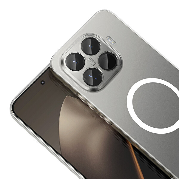 Başkenttekno Xiaomi 15T Pro Uyumlu Kamera Korumalı MagSafe Şarj Özellikli Şeffaf Sararmaz London Sert Plastik Kapak