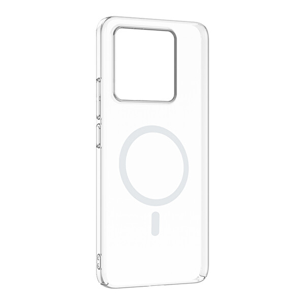 Başkenttekno Xiaomi 14T Pro Uyumlu Kamera Korumalı MagSafe Şarj Özellikli Şeffaf Sararmaz London Sert Plastik Kapak