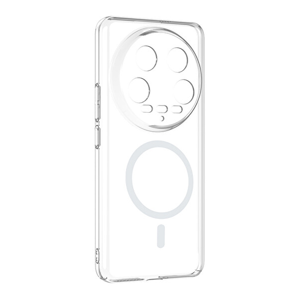 Başkenttekno Xiaomi Mi 14 Ultra Uyumlu Kamera Korumalı MagSafe Şarj Özellikli Şeffaf Sararmaz London Sert Plastik Kapak