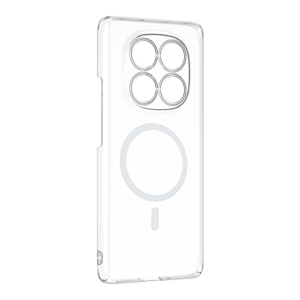 Başkenttekno Xiaomi Redmi Note 14 Pro 4G Uyumlu Kamera Korumalı MagSafe Şarj Özellikli Şeffaf London Sert Plastik Kapak
