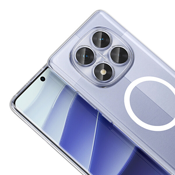 Başkenttekno Xiaomi Redmi Note 14 Pro 4G Uyumlu Kamera Korumalı MagSafe Şarj Özellikli Şeffaf London Sert Plastik Kapak
