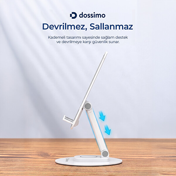Dossimo DST-05 Katlanabilir 360 Dönebilen Ayarlanabilir Telefon Tutucu Masa Üstü Stand