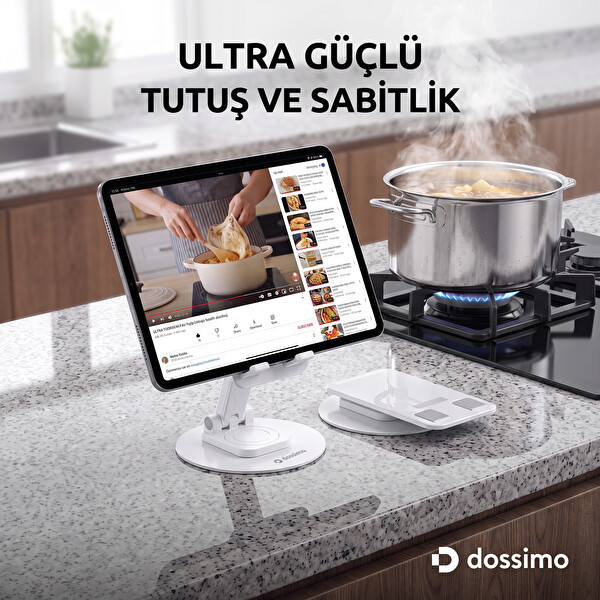 Dossimo DST-05 Katlanabilir 360 Dönebilen Ayarlanabilir Telefon Tutucu Masa Üstü Stand