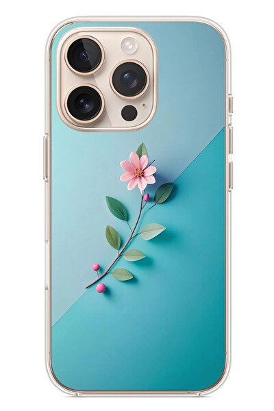 Le Balvo iPhone 16 Pro Uyumlu Çiçeğin Pembesi Baskılı Silikon Kılıf