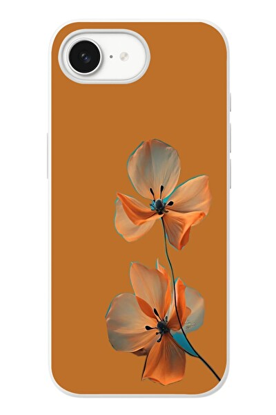 Le Balvo iPhone 16e Uyumlu Hibüskus Çiçeği Baskılı Silikon Kılıf