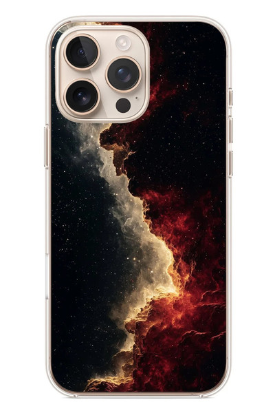 Le Balvo iPhone 16 Pro Max Uyumlu Uzay Boşluğu Baskılı Silikon Kılıf