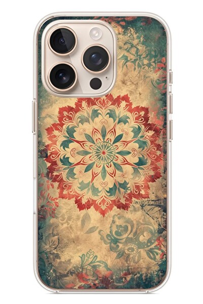Le Balvo iPhone 16 Pro Uyumlu Ebru Çizgisel Baskılı Silikon Kılıf