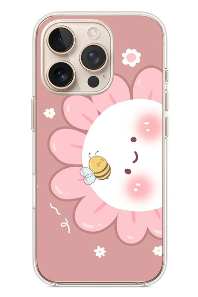 Le Balvo iPhone 16 Pro Uyumlu Papatyam Baskılı Silikon Kılıf