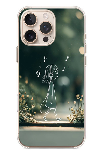Le Balvo iPhone 16 Pro Max Uyumlu Neon Kız Çocugu Baskılı Silikon Kılıf