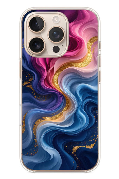 Le Balvo iPhone 16 Pro Uyumlu Renk Katranı Baskılı Silikon Kılıf