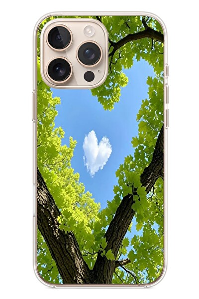 Le Balvo iPhone 16 Pro Max Uyumlu Kalpli Ağaç Baskılı Silikon Kılıf