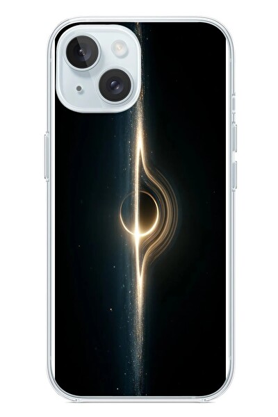 Le Balvo iPhone 15 Uyumlu Galaksi Uzay Baskılı Silikon Kılıf