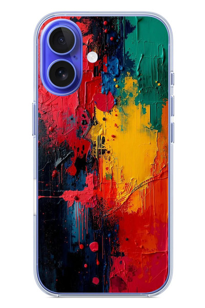 Le Balvo iPhone 16 Uyumlu Renklerin Dansı Baskılı Silikon Kılıf