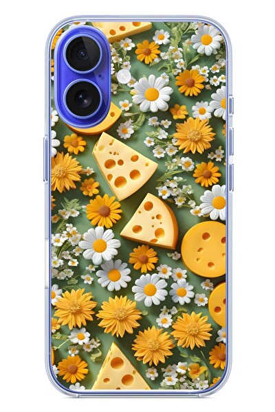 Le Balvo iPhone 16 Uyumlu Peynirler Baskılı Silikon Kılıf