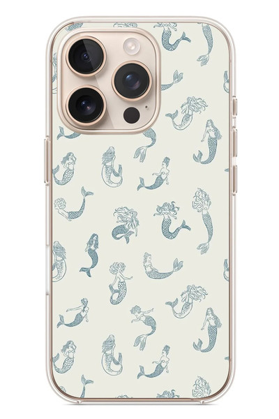 Le Balvo iPhone 16 Pro Uyumlu Deniz Kızları Baskılı Silikon Kılıf