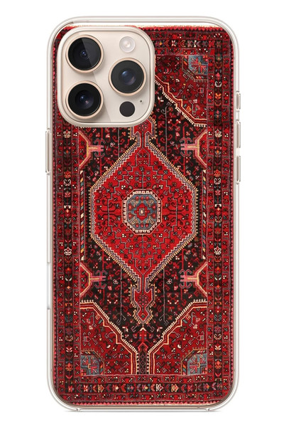 Le Balvo iPhone 16 Pro Max Uyumlu Anadolu Halısı Baskılı Silikon Kılıf