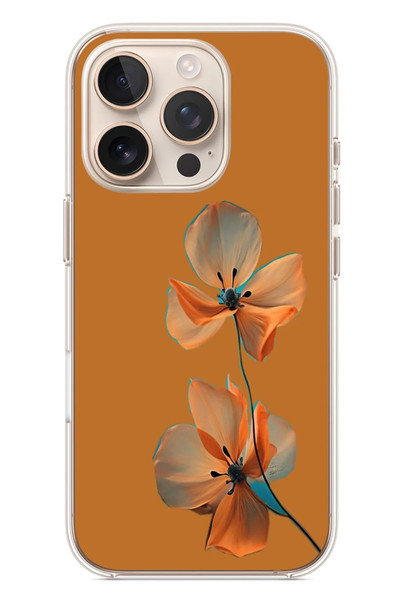Le Balvo iPhone 16 Pro Uyumlu Hibüskus Çiçeği Baskılı Silikon Kılıf