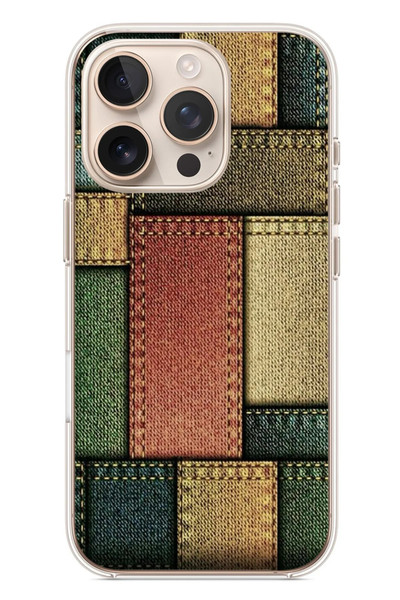 Le Balvo iPhone 16 Pro Uyumlu Kot Cepleri Baskılı Silikon Kılıf