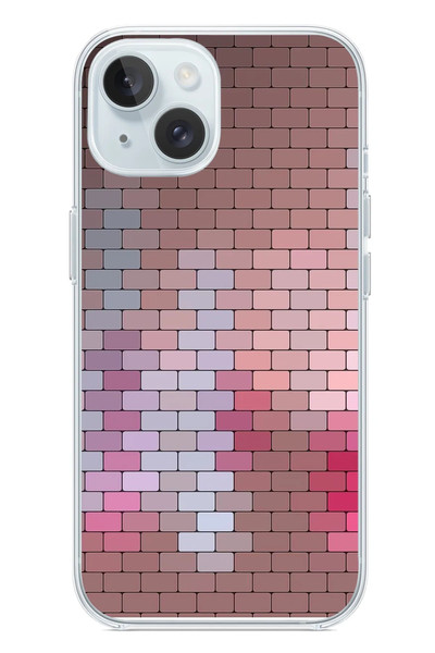 Le Balvo iPhone 15 Uyumlu Renkli Duvar Baskılı Silikon Kılıf