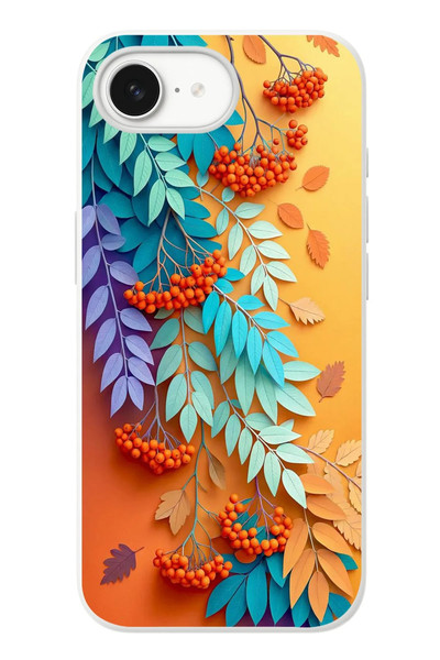 Le Balvo iPhone 16e Uyumlu Pastoral Çicekler Baskılı Silikon Kılıf