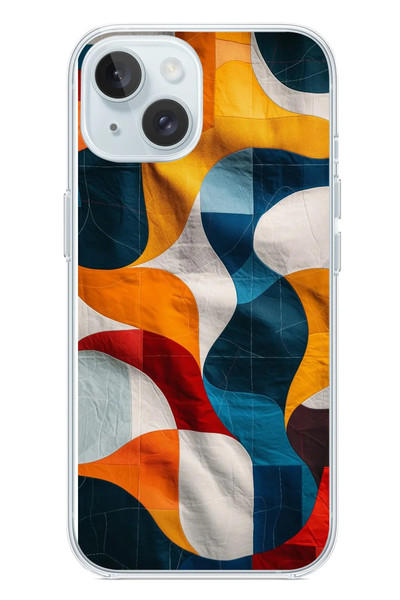 Le Balvo iPhone 15 Uyumlu Modern Desenler Baskılı Silikon Kılıf