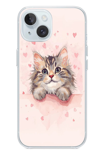 Le Balvo iPhone 15 Uyumlu Benim Kedim Baskılı Silikon Kılıf