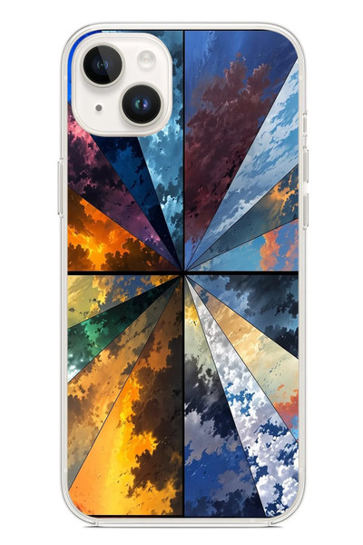 Le Balvo iPhone 14 Plus Uyumlu Mevsim Geçişleri Baskılı Silikon Kılıf