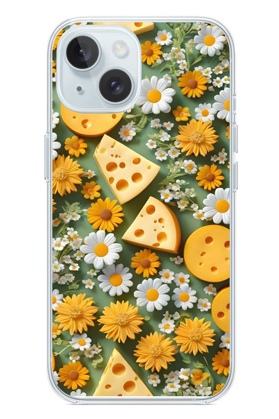 Le Balvo iPhone 15 Uyumlu Peynirler Baskılı Silikon Kılıf