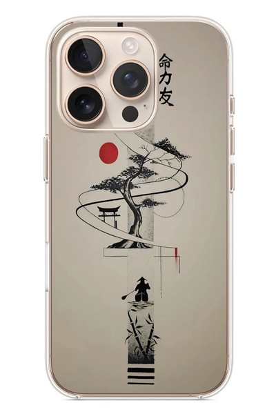 Le Balvo iPhone 16 Pro Uyumlu Japon Felsefesi Baskılı Silikon Kılıf