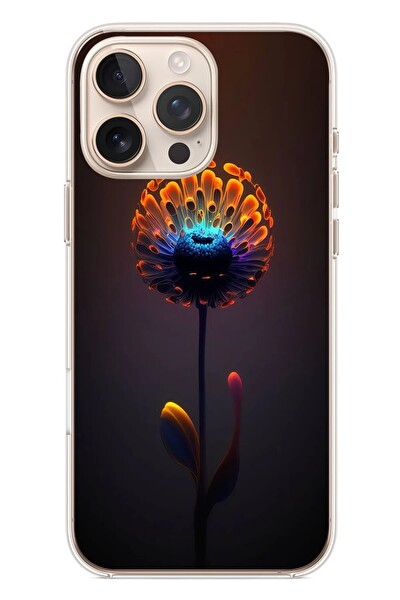 Le Balvo iPhone 16 Pro Max Uyumlu Büyülü Çiçek Baskılı Silikon Kılıf
