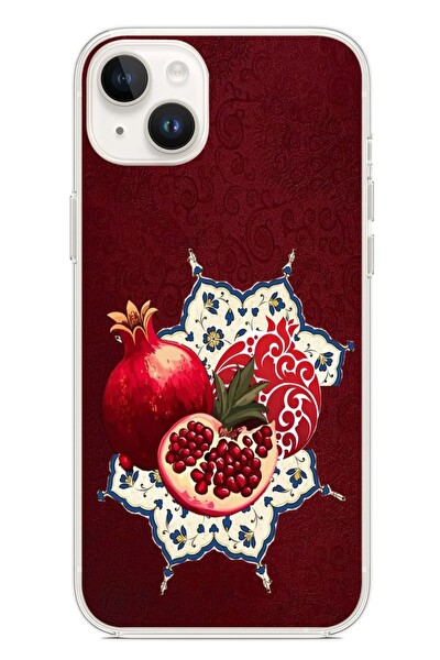 Le Balvo iPhone 14 Plus Uyumlu Nar Retro Baskılı Silikon Kılıf