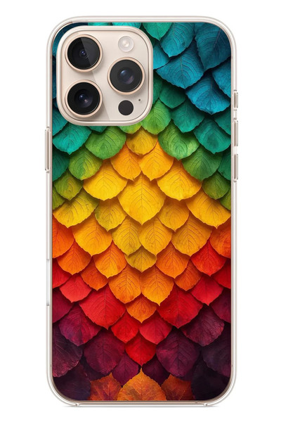Le Balvo iPhone 16 Pro Max Uyumlu Efsun Renk Demeti Baskılı Silikon Kılıf
