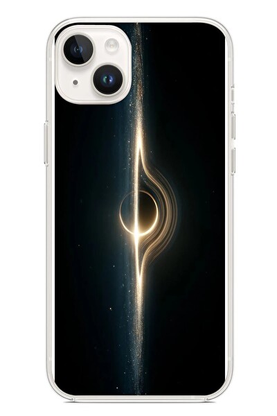 Le Balvo iPhone 14 Plus Uyumlu Galaksi Uzay Baskılı Silikon Kılıf