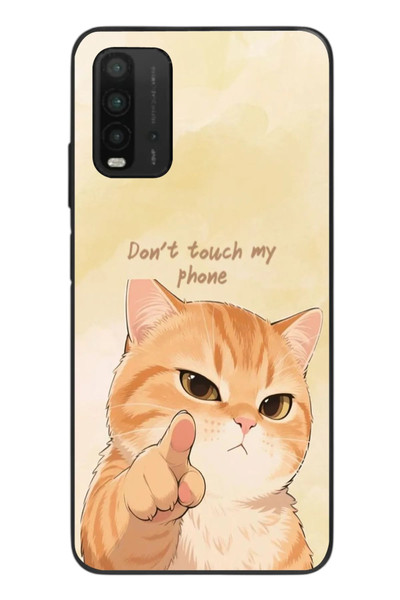 Le Balvo Redmi 9T Uyumlu Dont Touch My Phone Baskılı Silikon Kılıf
