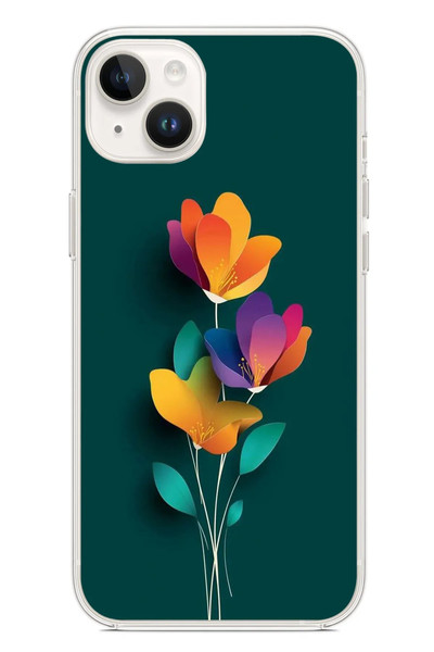 Le Balvo iPhone 14 Plus Uyumlu Modernizimin Çicekleri Baskılı Silikon Kılıf