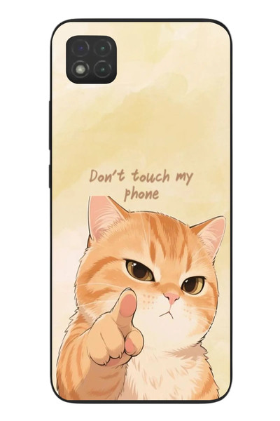 Le Balvo Redmi 9C Uyumlu Dont Touch My Phone Baskılı Silikon Kılıf