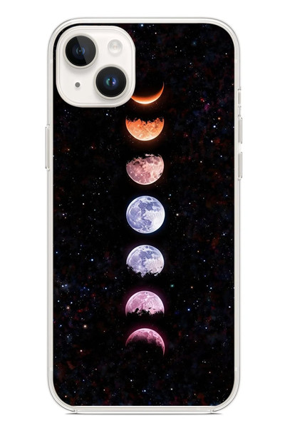 Le Balvo iPhone 14 Plus Uyumlu Tüm Gezegenler Baskılı Silikon Kılıf