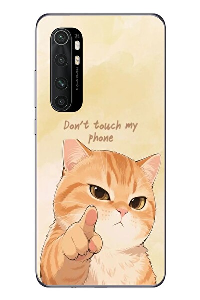 Le Balvo Xiaomi Mi 10 Lite Uyumlu Dont Touch My Phone Baskılı Silikon Kılıf