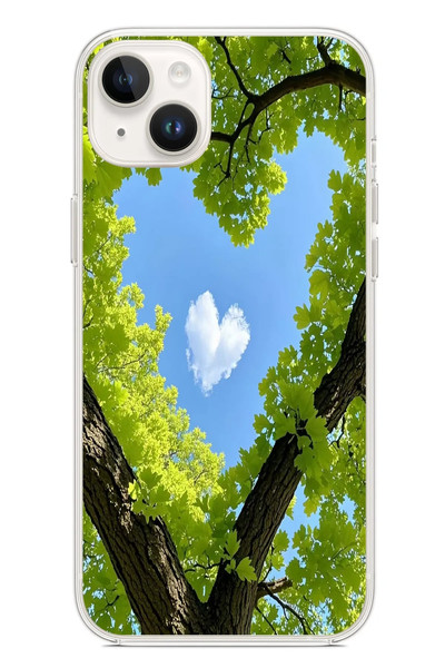 Le Balvo iPhone 14 Plus Uyumlu Kalpli Ağaç Baskılı Silikon Kılıf