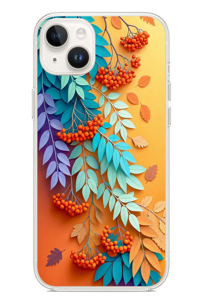 Le Balvo iPhone 14 Plus Uyumlu Pastoral Çicekler Baskılı Silikon Kılıf