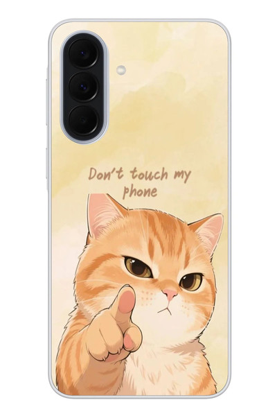 Le Balvo Samsung Galaxy A37 Uyumlu Dont Touch My Phone Baskılı Silikon Kılıf