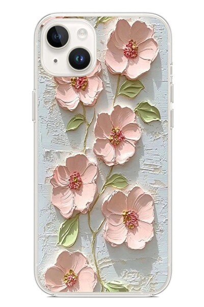Le Balvo iPhone 14 Plus Uyumlu Gül Kurusu Baskılı Silikon Kılıf